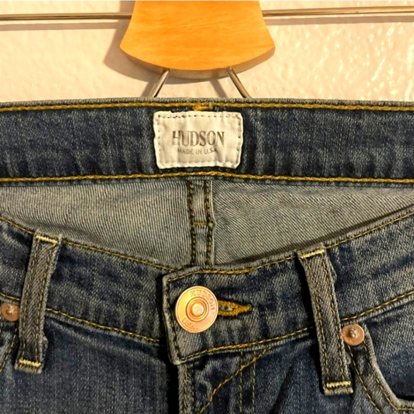 HUDSON Women's Muse Crop Skinny With 5-Inch Cuff Jeans Size 27 - Picture 6 of 9